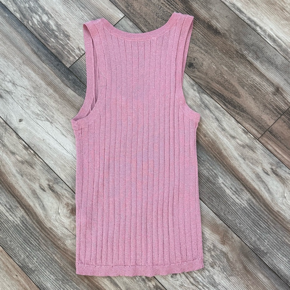 Zara Blush Ribbed Tank Top - Picture 4 of 4